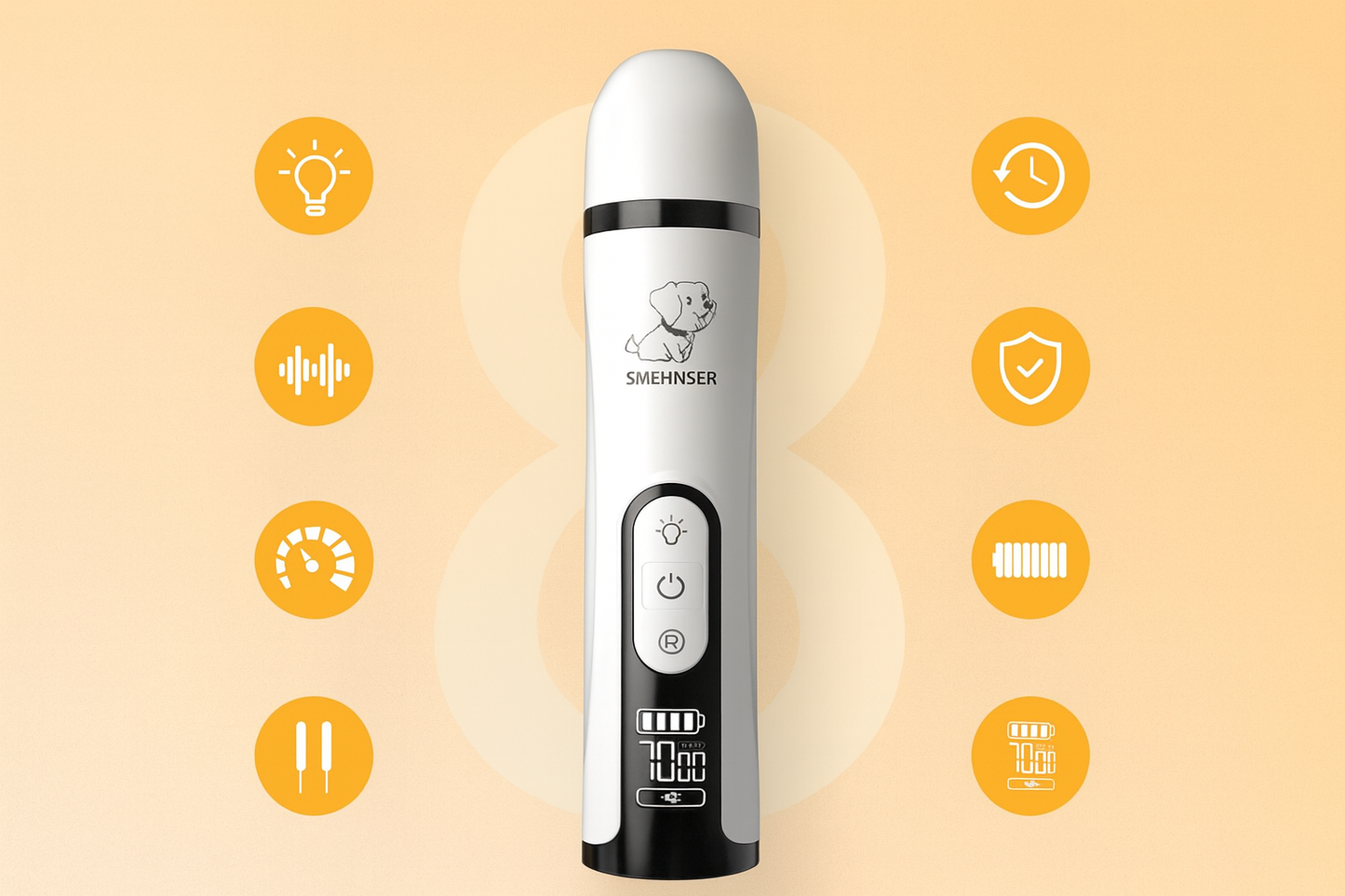 SMEHNSER™ Pet Nail Grinder with LED Light