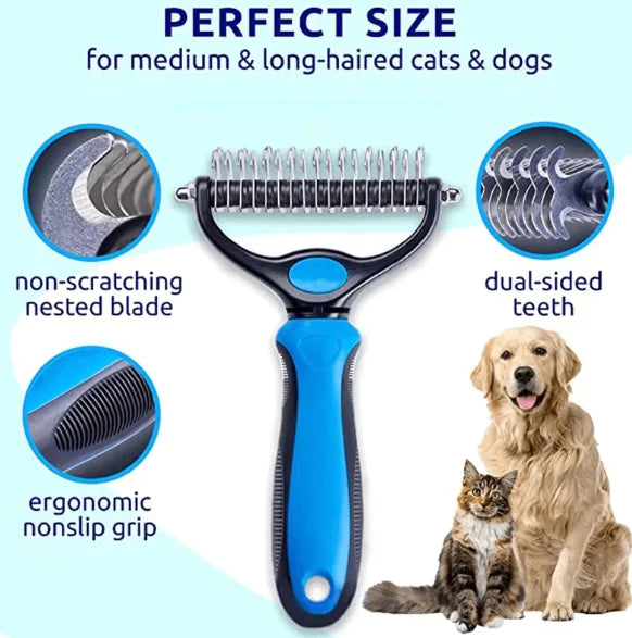 FurFix Pro – Dual-Edge Grooming Rake